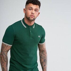 Fred Perry Logo Polo Shirt (Bottle Green)